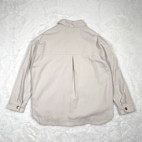 Zara Shirt Gold Button Overshirt Size XS - Picture 6 of 12